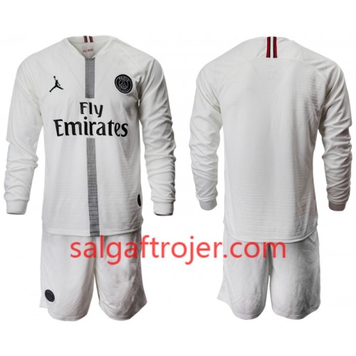 Paris Saint-Germain Fodboldtrøjer Jodan Hvid Børn 3. sæt 2018/19 Langærmet Paris Saint-Germain Fodboldtrøjer Jodan Hvid Børn 3. sæt 2018/19 Langærmet